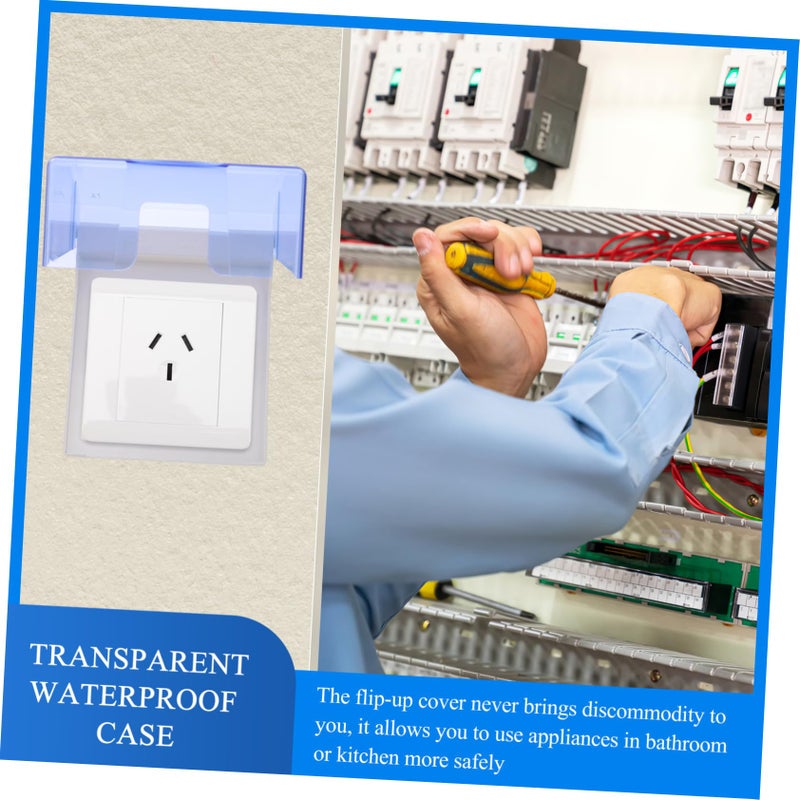 Clear Wall Socket Outlet Cover Durable Hard Plastic Easy Installation For Kitchen Bathroom - Image 4