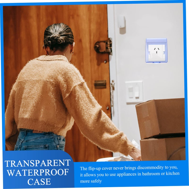 Clear Wall Socket Outlet Cover Durable Hard Plastic Easy Installation For Kitchen Bathroom - Image 5