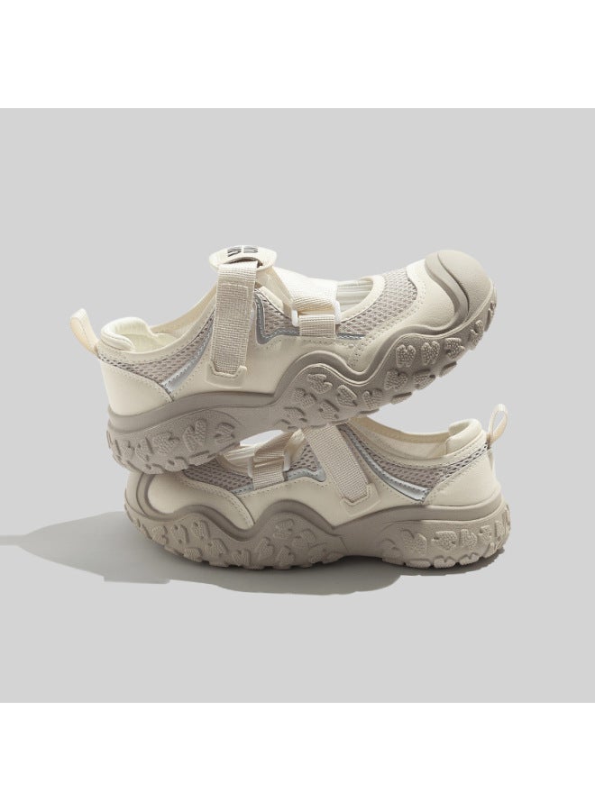 Beier Platform Mountaineering Shoes  Mesh Breathable Sports Casual White Shoes All-match Torre Shoes