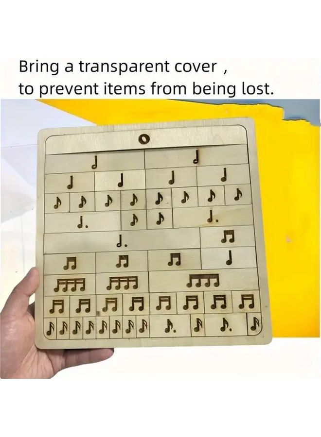 غطاء بني خشبي لأداة إيقاع الموسيقى القهوة لتعليم البيانو للمبتدئين مع غطاء شفاف - Image 1