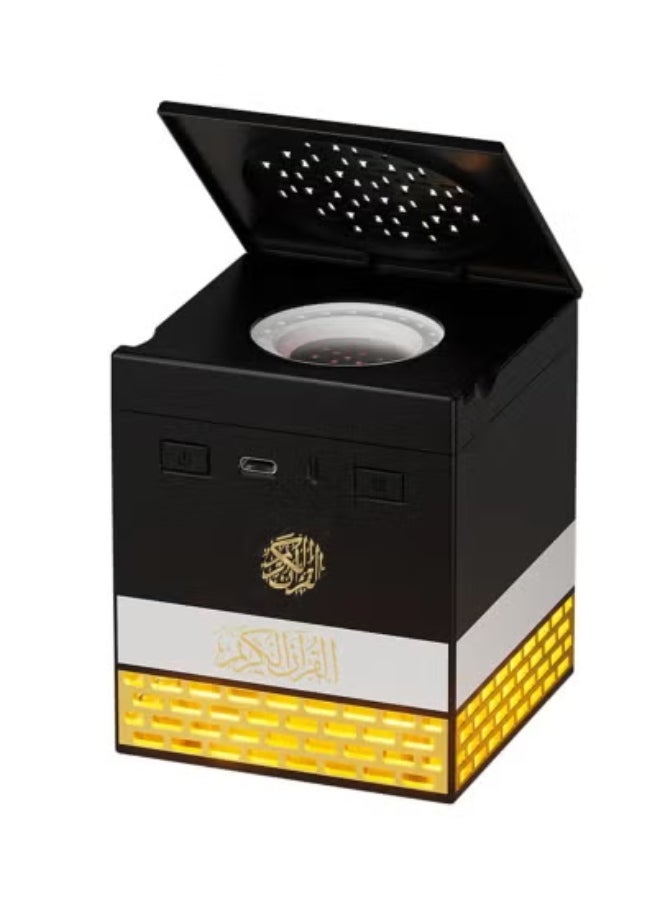 JAJEEK SQ-718 Quran Speaker with Bakhoor Burner – 8GB Bluetooth Islamic Speaker with 18 Reciters, 15 Translations, Remote & App Control, Multi-Color LED Light Options, MP3 Playback – Kaaba-Inspired Design – Ideal for Prayer Rooms, Gifting & Home Décor  - Image 4