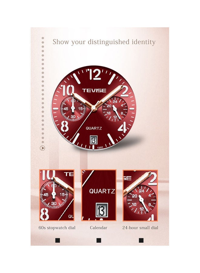 تيفيز ساعة يد بعقارب مقاومة للماء طراز T860 للرجال - Image 3