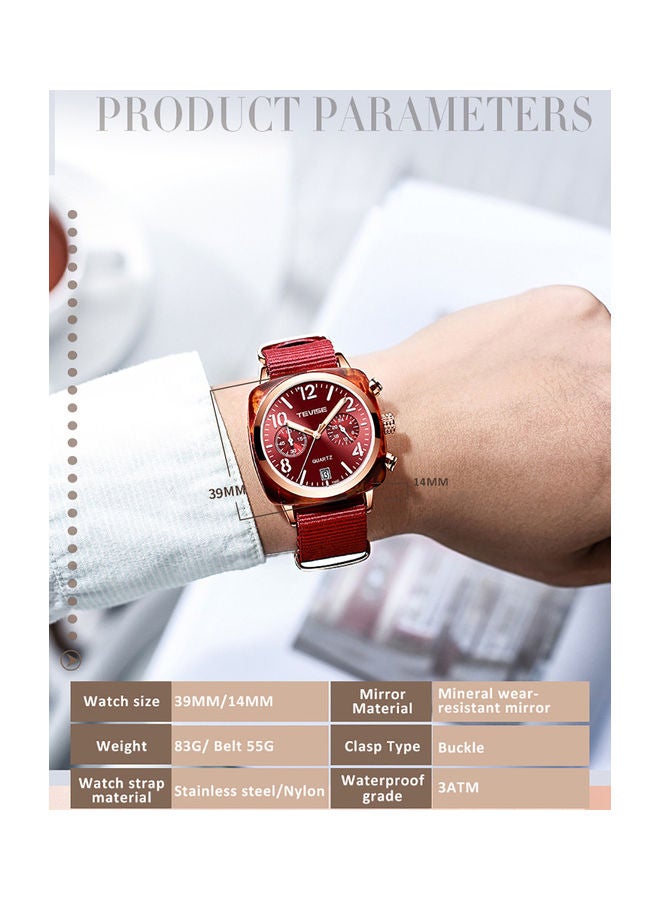 تيفيز ساعة يد بعقارب مقاومة للماء طراز T860 للرجال - Image 5