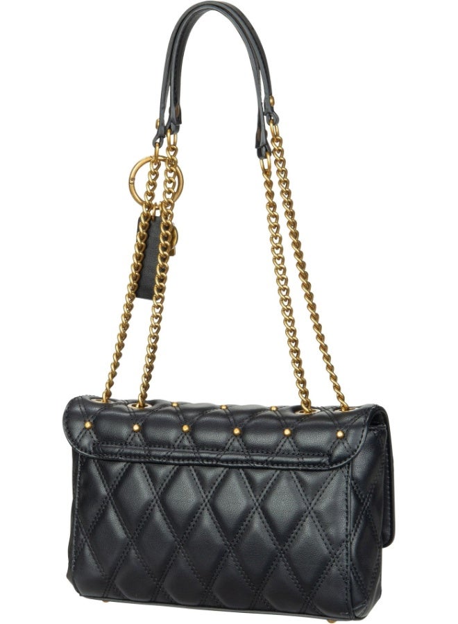 GUESS Metal Chains Women's Elegant Cross-body Bags Black - Image 4