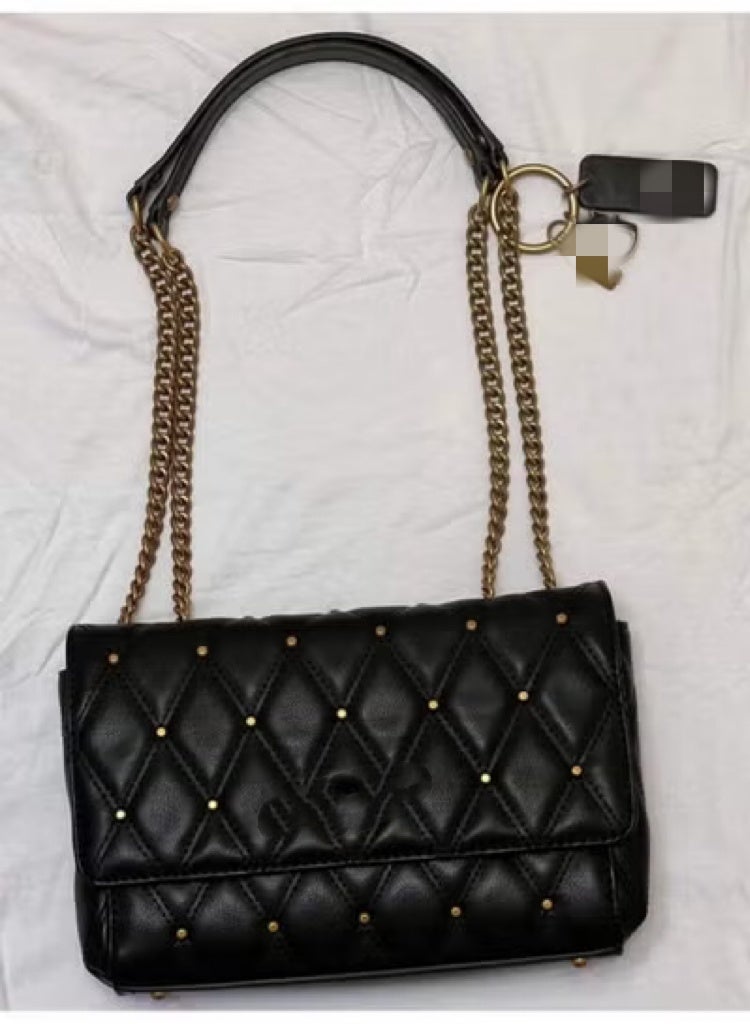 Metal Chains Women's Elegant Cross-body Bags Black - Image 2