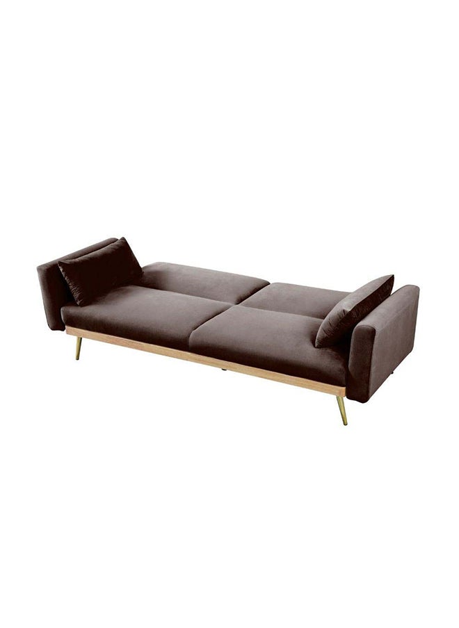 DANUBE HOME Flare Fabric Sofa Bed  Modern Design Two Seat Sofas Comfortable Living Room Furniture 187 x W 77 x H 77 cm Brown  - Image 4