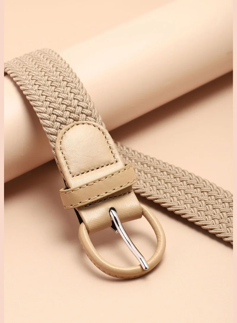 Haute Sauce Casual Textured Fabric Waist Belt For Women