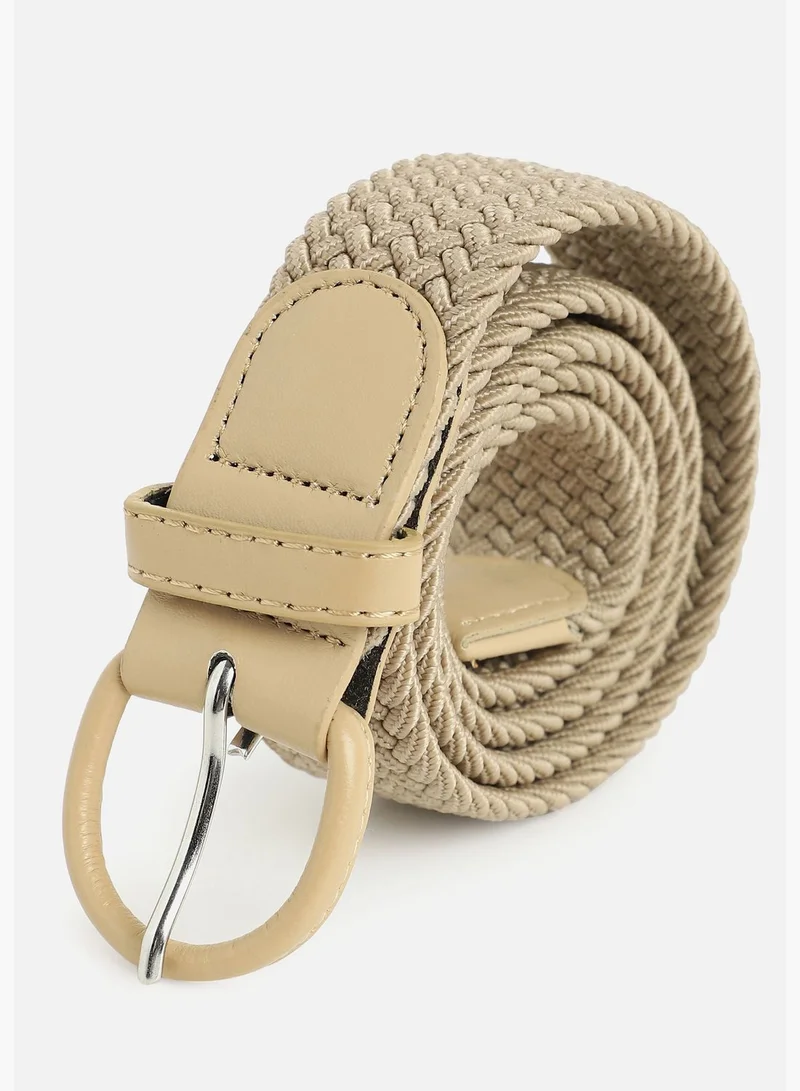 Haute Sauce Casual Textured Fabric Waist Belt For Women