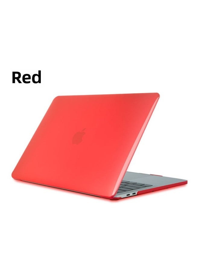 Applicable To Macbook For Apple Laptop Protective Shell Pro13/11/15 Crystal Transparent Shell Drop-resistant-Color:Red-Applicable Model:11.6 Air (A1370/A1465)