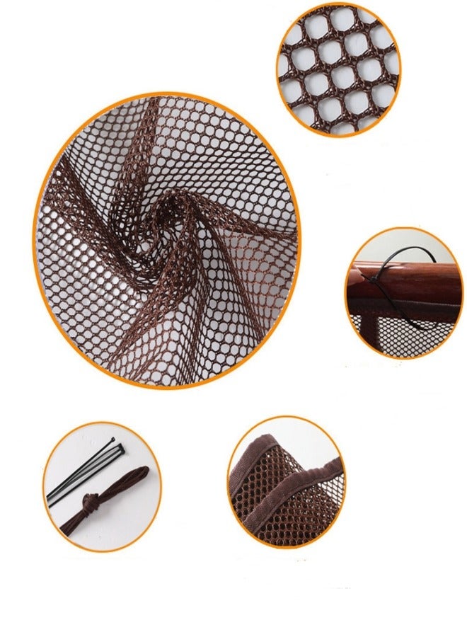 MIXDE Kids Banister Safety Guard Removable Balcony And Stairway Safety Net 300x78cm Brown - Image 2