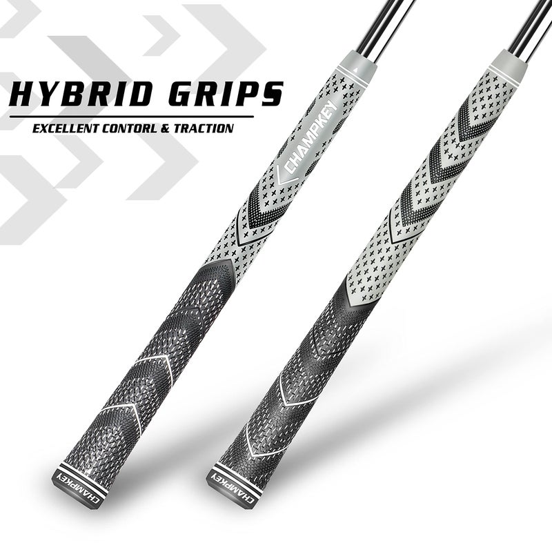 CHAMPKEY Golf Grips 13 Pack | Come with Solvent,15 Tapes,Vise Clamp and Hook Blade | All Weather Control and High Feedback Golf Club Grips - Image 2