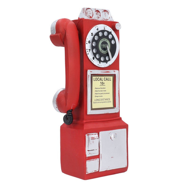 Crosley Vintage Wall Mounted Telephone Ornament Innovative Lifelike Wall Telephone Decoration for Coffee Shop Red - Image 3