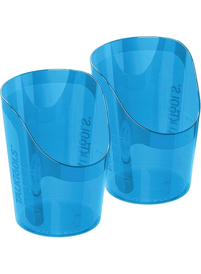 TalkTools أكواب قطع TalkTools - دعم الحركة والتنسيق | كوب شرب لوضع ثابت وثابت | كوب تدريب خاص للشرب والعلاج | سهل الإمساك والشرب | 3 أونصات زرقاء (2 عبوة)  - Image 1