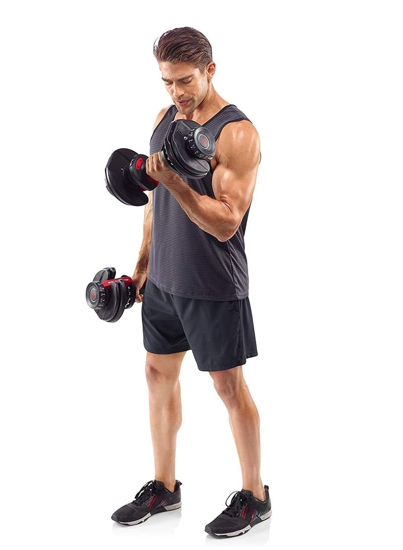 Cool Baby Style 24KG Adjustable Dumbbell with Fast 15-Level Auto Weight Adjustment | Home Gym, Strength Training, Arm & Leg Workout - Image 3