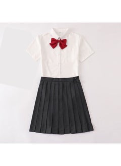 Ji Said "your Name." Lihua Long COS Clothing Gongshui Sanye COSPLAY Uniform A Suit In Stock-Specifications:Three-leaf Shirt With Bow Tie And Lower Skirt-Color:Please Note That The Upper And Lower Sizes Are Different