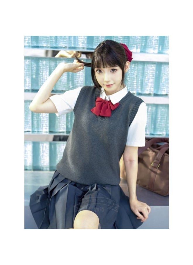 Generic - Ji Said "your Name." Lihua Long COS Clothing Gongshui Sanye COSPLAY Uniform A Suit In Stock-Specifications:Three-leaf Shirt With Bow Tie And Lower Skirt-Color:Please Note That The Upper And Lower Sizes Are Different - Image 1