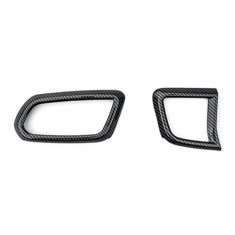 Generic JUIVEEL Carbon Fiber Style Car Front Side Air Outlet Vent Frame Trim Compatible with Hyundai Veloster JS N Line 2019-2022 Automotive Accessories  - Image 2