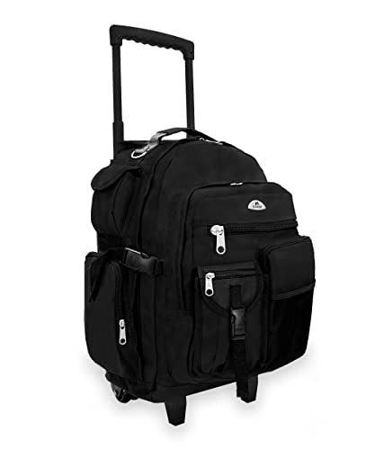Everest Deluxe Wheeled Backpack, Black, One Size - Image 5