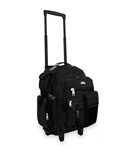 Everest Deluxe Wheeled Backpack, Black, One Size - Image 2