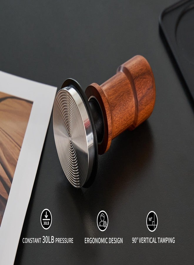 Coosigar 53.3mm Espresso Tamper,Premium Barista Coffee Tamper with Constant 30lb Calibrated Spring Loaded,Stainless Steel Base and Mahogany Hand,Fits for All 53mm54mm Portafilters,Espresso Accessories - Image 3