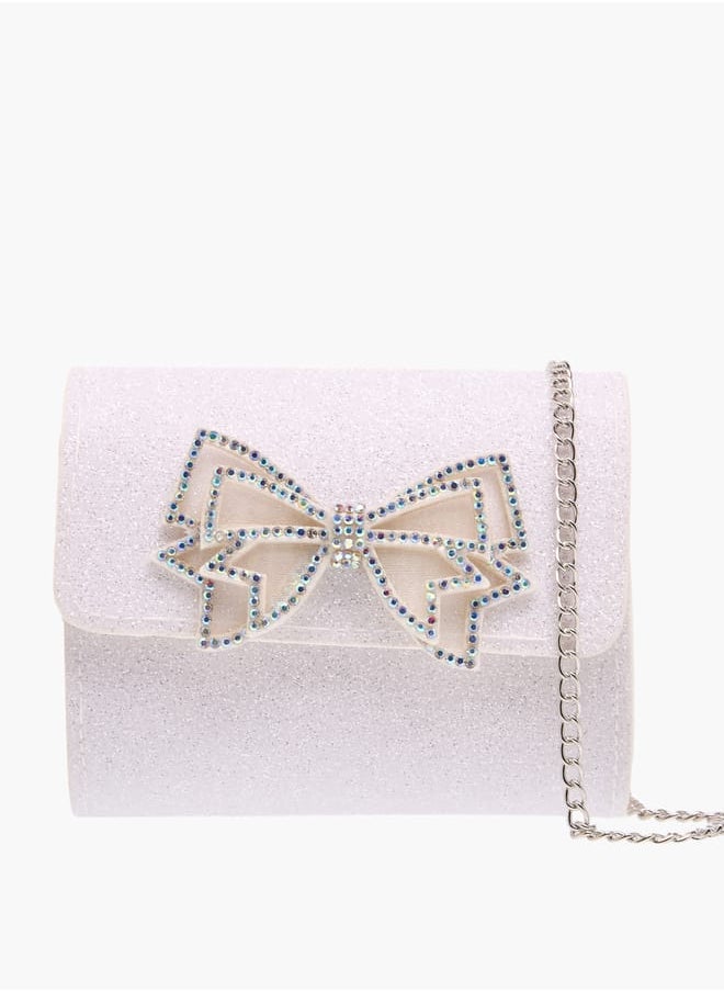 Flora Bella By Shoexpress - Girls Bow Detail Embellished Sling Bag With Magnetic Closure Ramadan Collection - Image 1