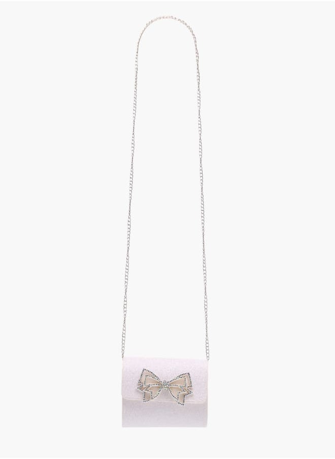 Flora Bella By Shoexpress - Girls Bow Detail Embellished Sling Bag With Magnetic Closure Ramadan Collection - Image 1