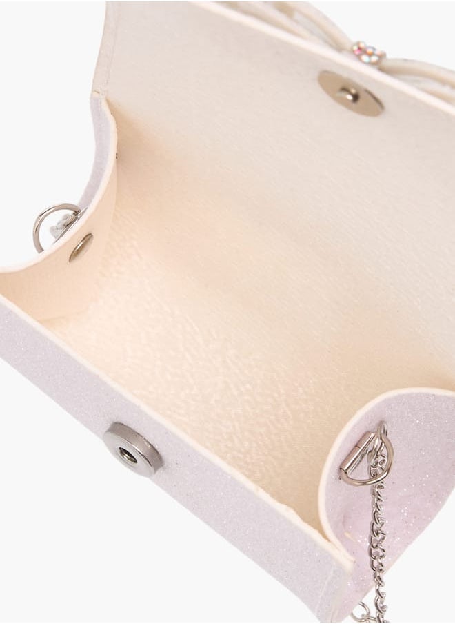 Flora Bella By Shoexpress - Girls Bow Detail Embellished Sling Bag With Magnetic Closure Ramadan Collection - Image 1