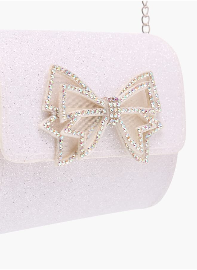 Flora Bella By Shoexpress - Girls Bow Detail Embellished Sling Bag With Magnetic Closure Ramadan Collection - Image 1