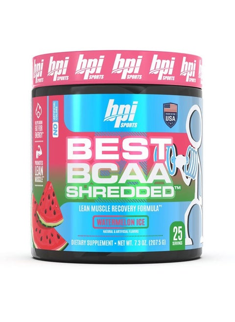 Best BCAA Shredded - Converts Fat to Energy - Weight Loss and Lean Muscle Support - Post-Workout Recovery - Watermelon Ice, 25 Servings, 275 g