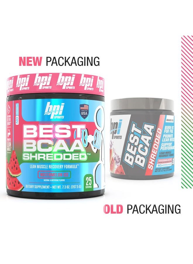 BPI SPORTS - Best BCAA Shredded - Converts Fat to Energy - Weight Loss and Lean Muscle Support - Post-Workout Recovery - Watermelon Ice, 25 Servings, 275 g - Image 1