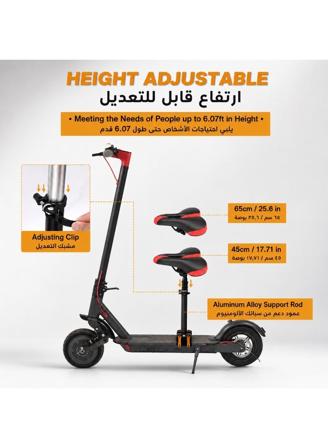 SIGood Adjustable Electric Scooter Seat for M365, Shock Absorption PU Saddle Compatible with Xiaomi M365 Pro, Foldable No-Drill Seat Attachment, Aluminum Alloy Kit for 5.5-6.2 Inch Deck, Black - Image 5