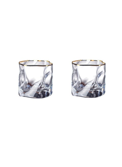 2-Piece Set of Twisted Crystal Glasses