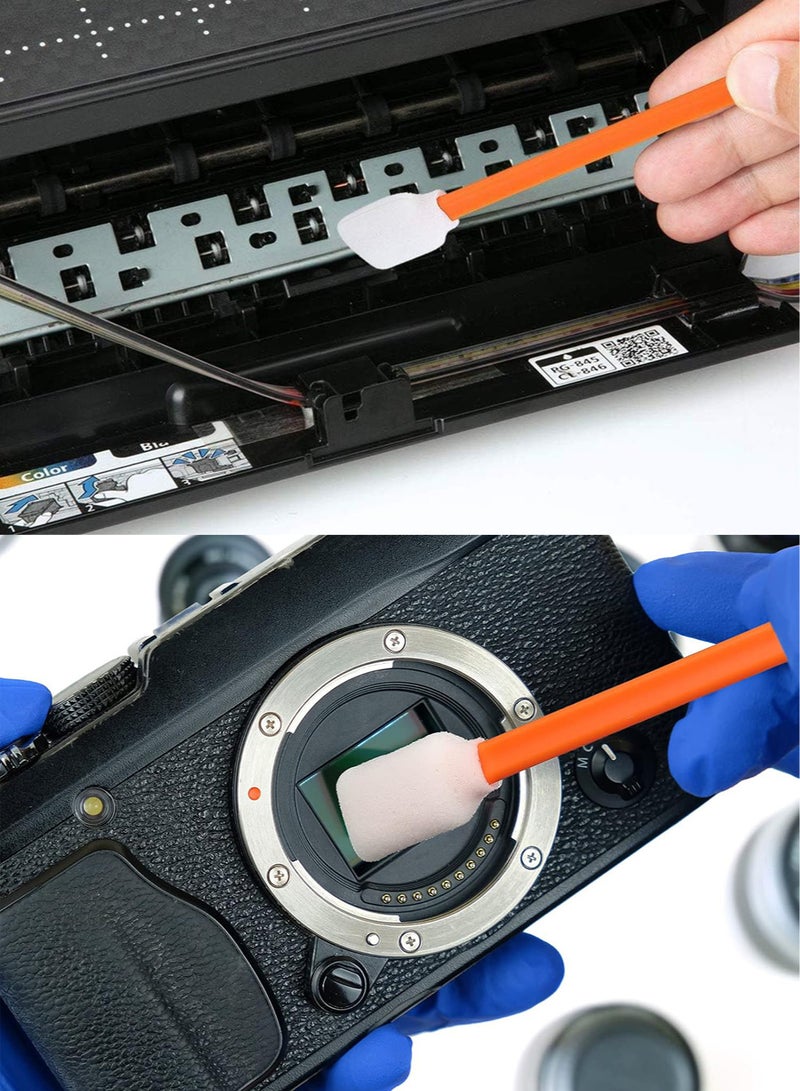 50pcs Foam Cleaning Swabs, 13cm Square Rectangle Cleaning Sponge Sticks for Solvent Format Inkjet Printers Cameras Optical Lenses Equipment Print Heads Electronics Sewing Machine Cleaning - Image 2