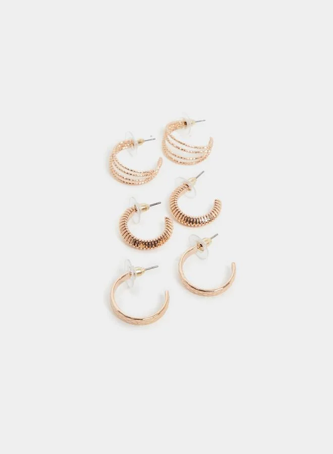 Styli Styli Set of 3 - Gold Hoop Earrings