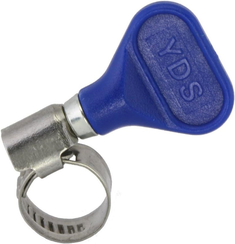 YDS Butterfly Stainless Steel W2 Hose Clamp, Turn Key, 8-12 mm (5/16" to 1/2") Diameter Ranger, 9 mm Bandwidth (Pack of 10) - Image 1