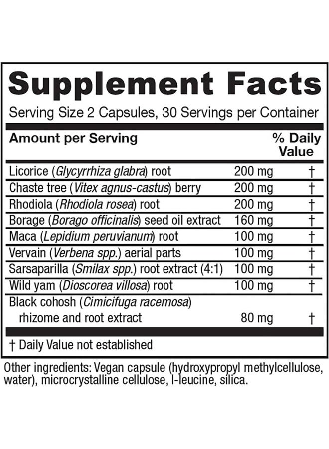 Vitanica FemRebalance, Hormone Balance Support for Women, Vegan, 60 Capsules - Image 2