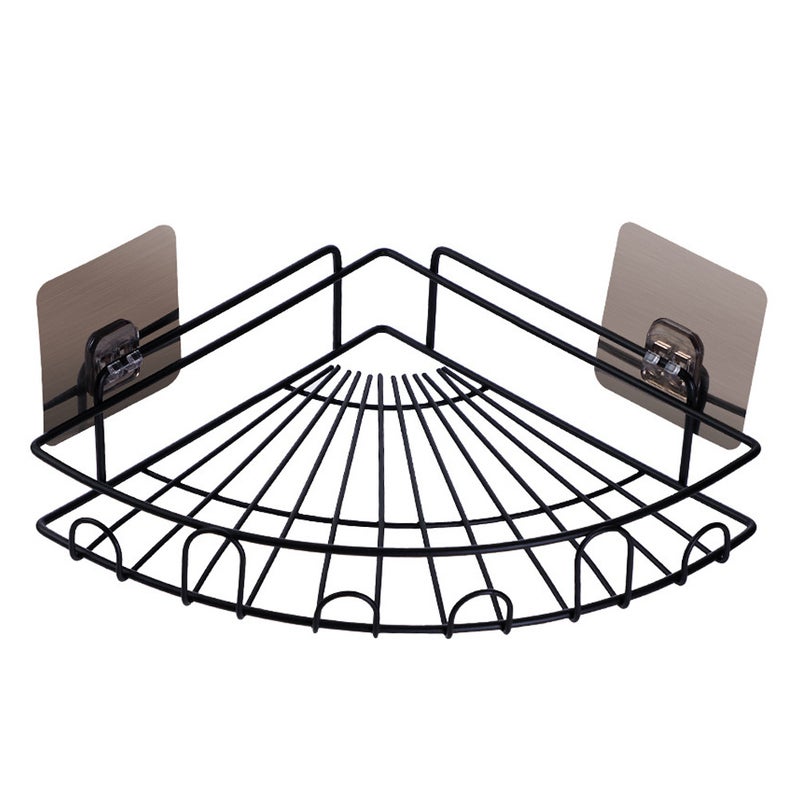 Wall-mounted No-punching Corner Shelf, Durable Triangle Design for Bathroom Storage - Image 1