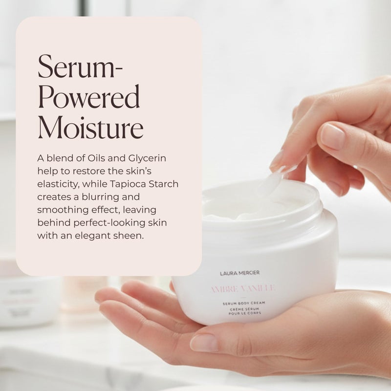 Laura Mercier Serum Body Cream, Moisturizing Serum-Infused, 48HR Hydration, Improves Skin Barrier, Soothes Dry Skin, Shea Butter and Squalane Intensely Nourishes, Almond Coconut - Image 5