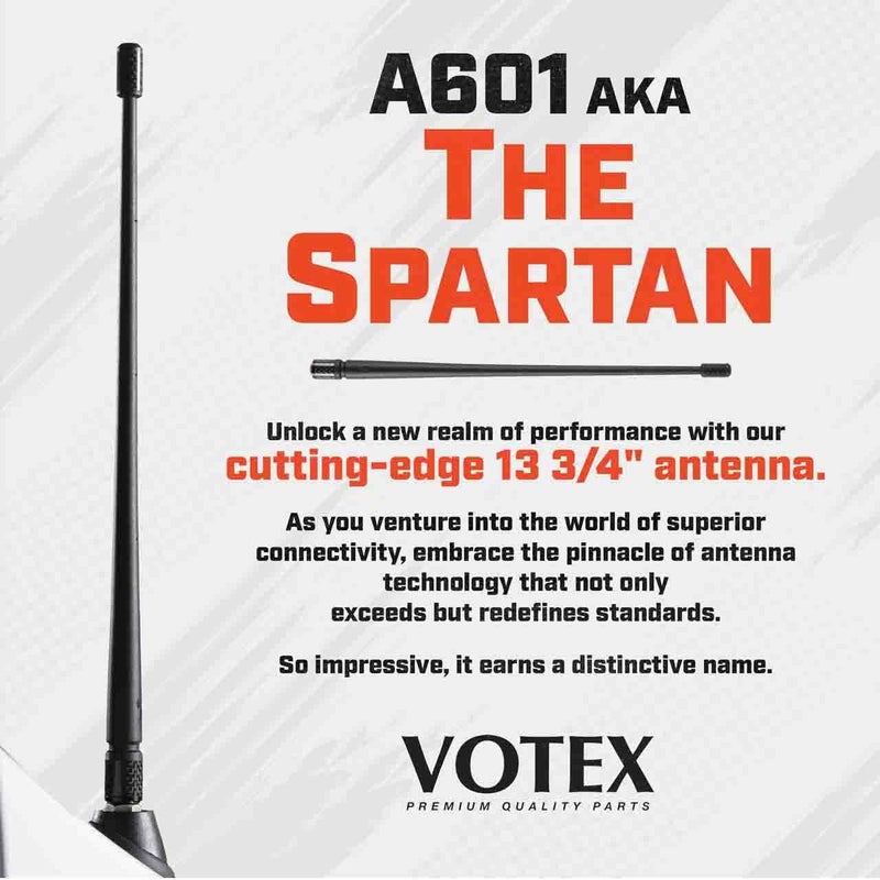 Votex - 13 3/4 Inch Rubber Antenna fits Ford F-150 | F-250 | F-350 | F-450 | F-550 | Bronco Accessories - USA Stainless Steel Threading - Black Carbon Fiber Trim - Tuned Internal Copper Coil - Image 4