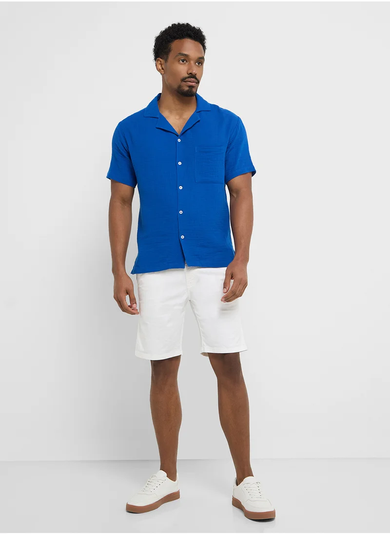 Robert Wood Causal Half Sleeve Shirt
