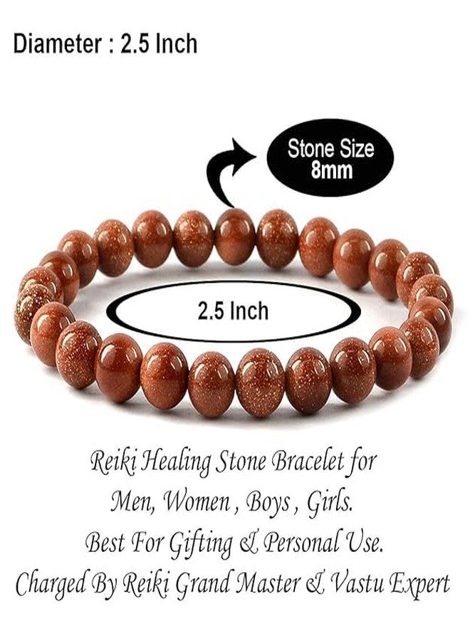 Anant Infinity Unisex Adult Natural Semi Precious, Stone Bracelet, Crystal Stone 8mm Beads Bracelet Round Shape for Reiki Healing and Crystal Healing Chakra Stones AI43 - Image 2
