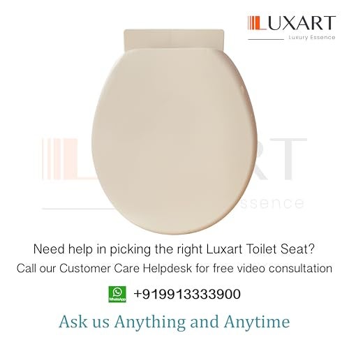 LUXART Toilet Seat Cover 17.9L x 14.5W Inc Indian Commode Oval Seat Cover With Round Edge | EWC Non Soft Close Commode Cover With Installation Kit | PP Western Toilet Cover For Bathroom Commercial Use - Image 4