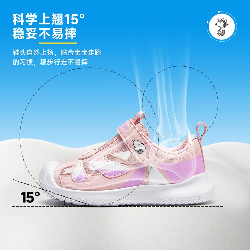 Snoopy Snoopy Children'S Toe Sandals Girls' Soft Bottom Tracing Shoes 2024 Boys' Frame Shoes - Image 5