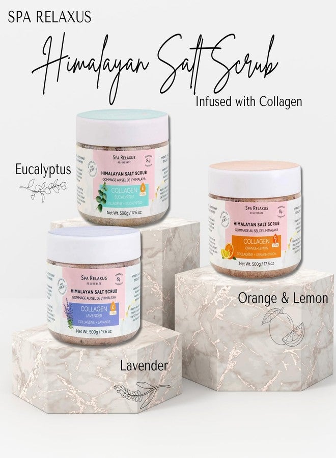 relaxus Spa Relaxus Himalayan Salt Scrub with Collagen 17.6 oz Jar, Rejuvenating Hydrating Salt Scrub with 84+ Minerals, Vitamin E, Jojoba Oil and Essential Oils (17.6 oz, Orange Lemon) - Image 5