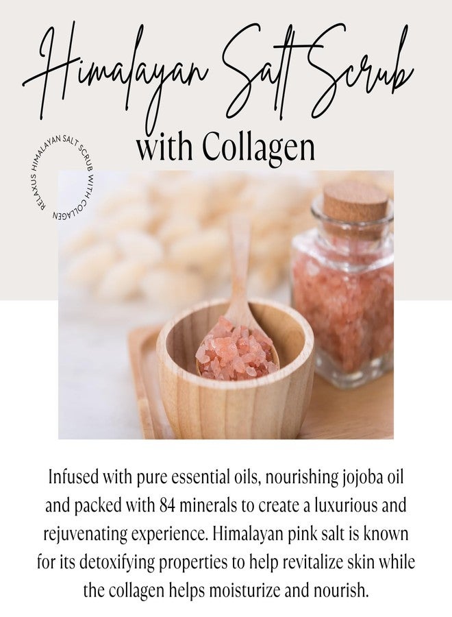 relaxus Spa Relaxus Himalayan Salt Scrub with Collagen 17.6 oz Jar, Rejuvenating Hydrating Salt Scrub with 84+ Minerals, Vitamin E, Jojoba Oil and Essential Oils (17.6 oz, Orange Lemon) - Image 3