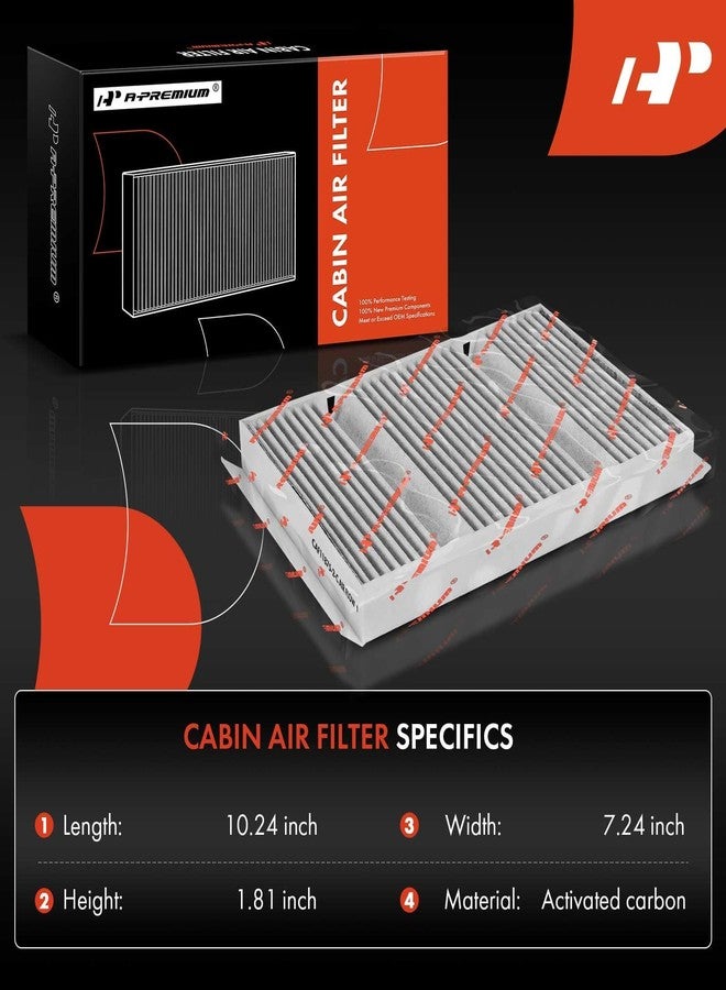 أ-بريميوم فلتر هواء المقصورة الممتاز A-Premium مع الكربون النشط متوافق مع سيارات مرسيدس بنز S450 موديلات 2018-2020، وS550، وS550e، وS560، وS63 AMG، وS65 AMG، وS560e، وS600، ومايباخ S550، ومايباخ S560، ومايباخ S650، ومايباخ S600 - Image 2