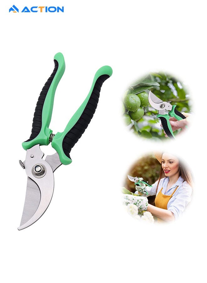 أكشن مقصات تقليم، مقصات تقليم الحدائق، مقصات يدوية احترافية شديدة التحمل، مقصات تقليم الحدائق، مقصات الحدائق، مقصات التحوط، أدوات البستنة (خضراء) - Image 1