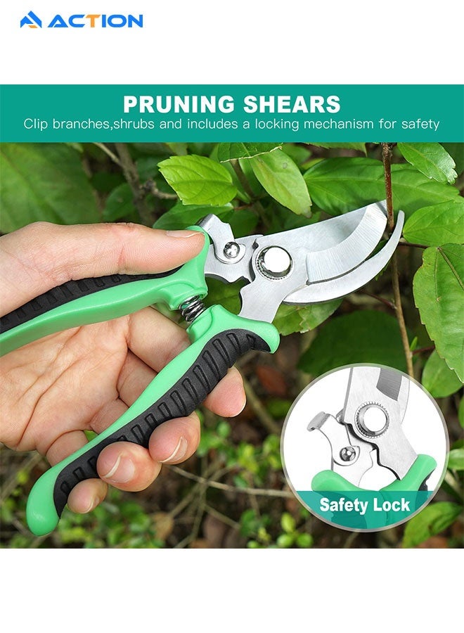 أكشن مقصات تقليم، مقصات تقليم الحدائق، مقصات يدوية احترافية شديدة التحمل، مقصات تقليم الحدائق، مقصات الحدائق، مقصات التحوط، أدوات البستنة (خضراء) - Image 2