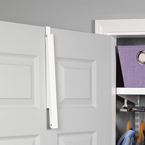 HOLDN’ STORAGE Over The Door Hanger - Single Foldable Rack Organizer for Hanging Clothes, Coats & Towels, Ideal for Dorm Rooms, Laundry, Bathrooms, Etc - Holds up to 20 LBs, Collapsible - White - Image 4