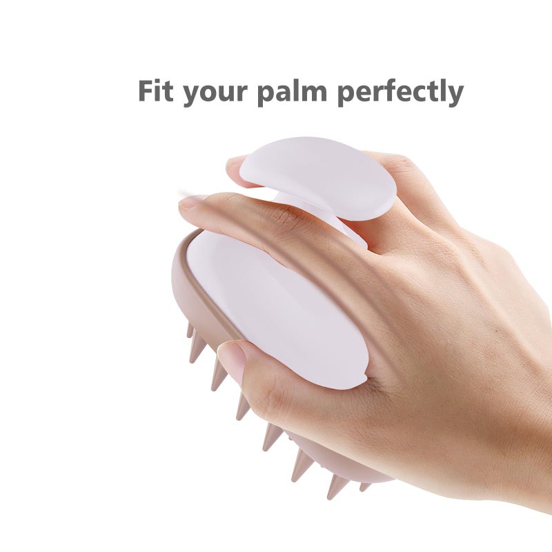 Rebex Scalp Massager Shampoo Brush,Scalp Scrubber,Exfoliator for Removing Dandruff & Hair Growth,Detangling Scrubber for All Hair(WhiteBrown) - Image 4